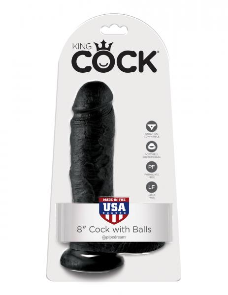 King Cock 8" Cock Black