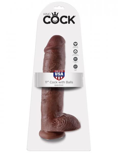 King Cock 11" Cock Brown