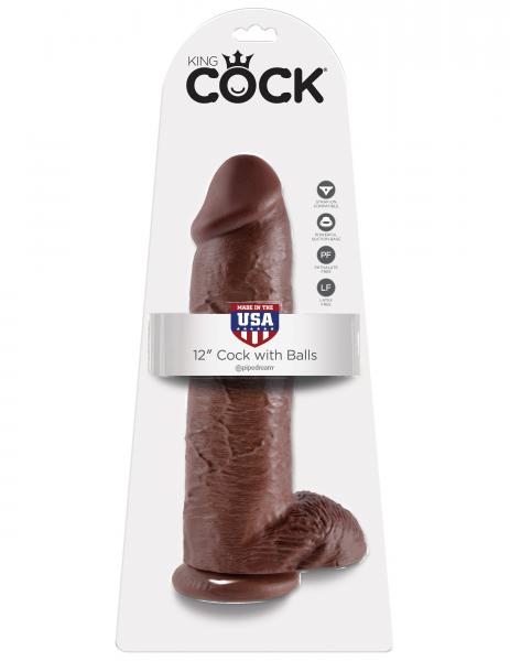 King C*Ck 12 Inch C*Ck With Balls Brown