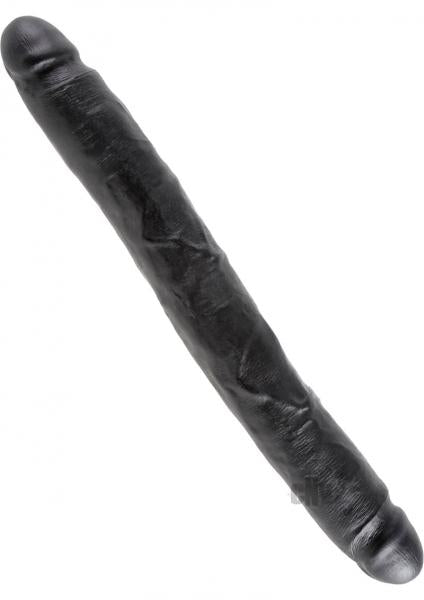 King Cock 12" Slim Double Dildo Black