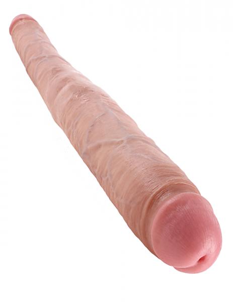 King Cock 16" Tapered Double Dildo Beige