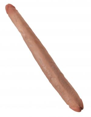 King Cock 16" Tapered Double Dildo Tan