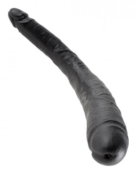 King Cock 16" Tapered Double Dildo Black