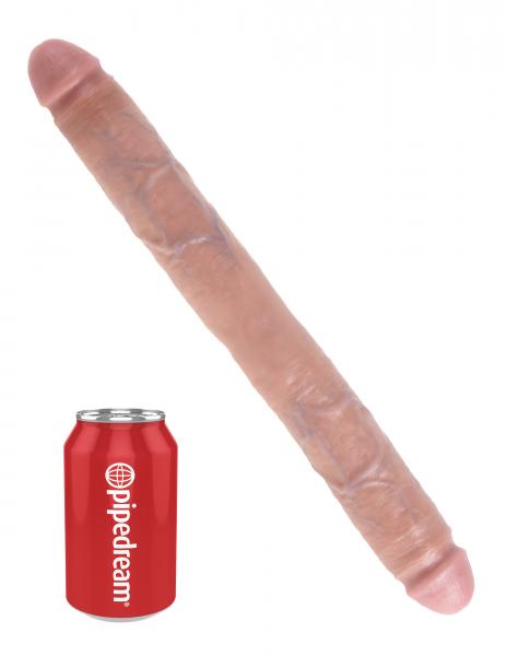 Thick Double Dildo 16 Inch Beige
