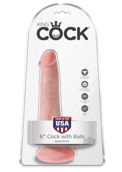 King Cock 6 Inches Cock With Balls Beige Dildo