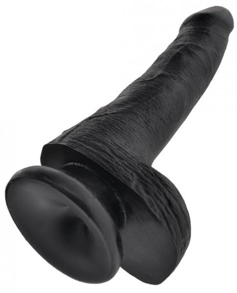 King Cock 6 Inches Cock With Balls Black Dildo