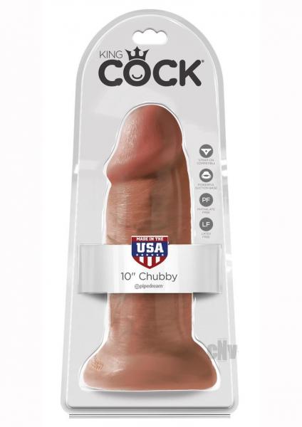 King Cock 10" Chubby Dildo Tan