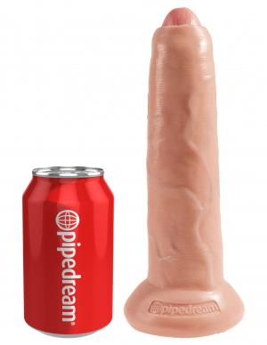 King Cock 9 Inches Uncut Dildo Beige