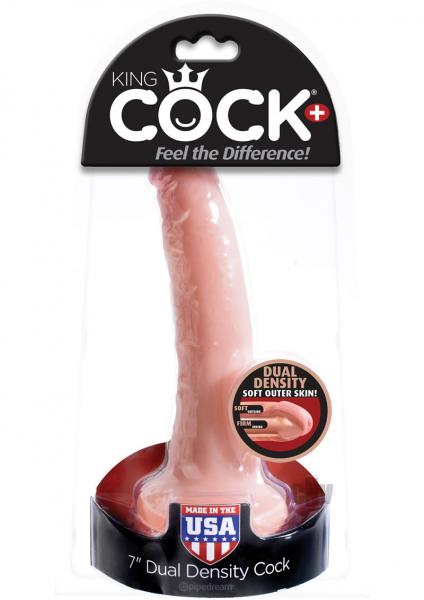 King Cock Dual Density 7 Inches Cock Beige Dildo