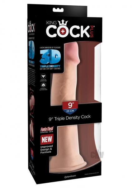 King Cock Triple Density 9 Inches Cock, Balls Beige