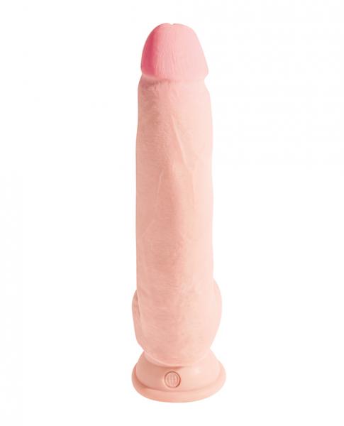 King Cock Triple Density 10 Inches Fat Dildo With Balls Beige