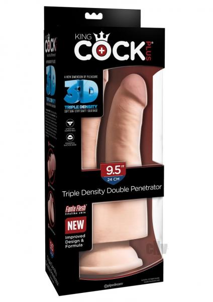 King Cock 9.5 Inches Triple Density Double Penetrator