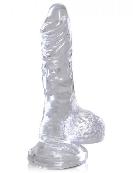 King Cock Clear 4 Inches Cock With Balls