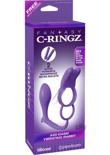 Fantasy C Ringz Ass Gasm Vibrating Rabbit Purple