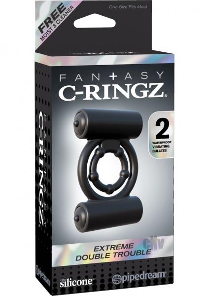 Fantasy C Ringz Extreme Double Trouble Black Ring