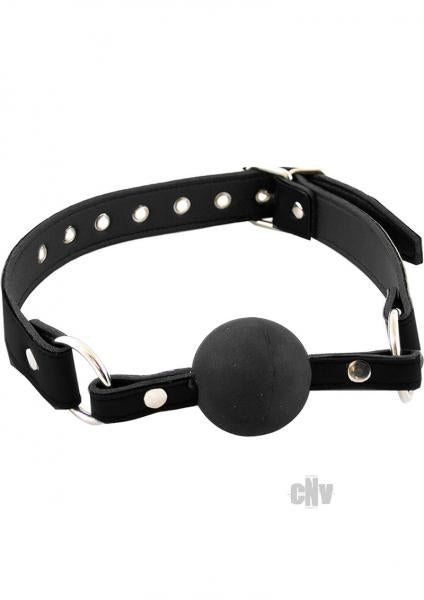 Rouge Leather Ball Gag Black