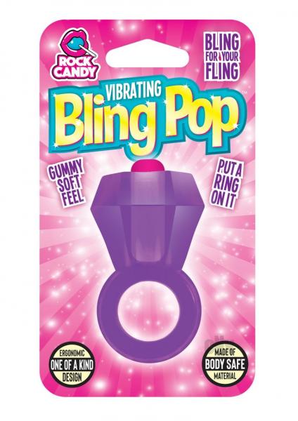 Rock Candy Bling Pop Ring Purple Vibrating Cock Ring