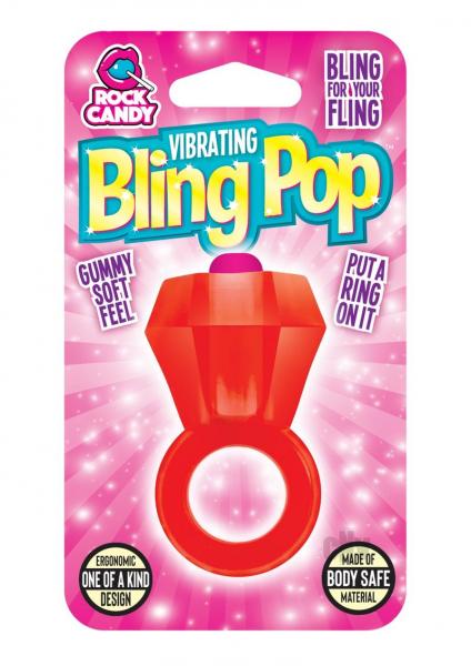 Rock Candy Bling Pop Ring Red Vibrating Cock Ring