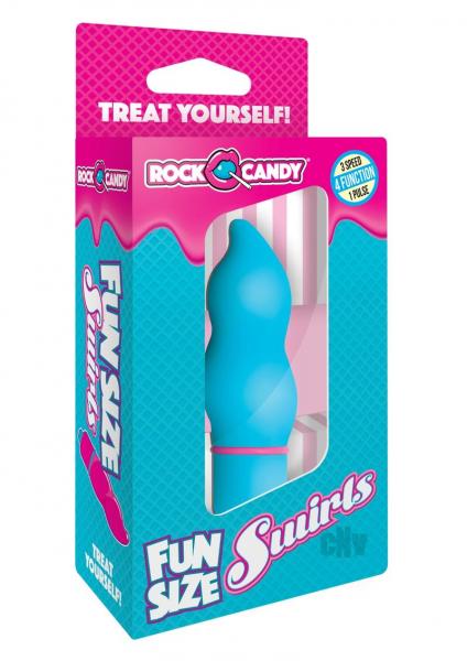 Rock Candy Fun Size Swirls Blue Vibrator