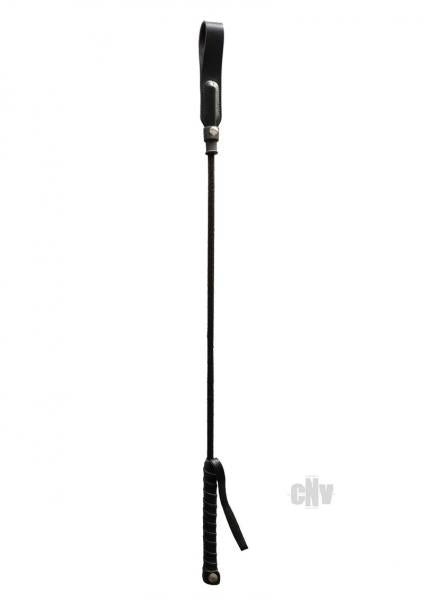 Rouge Long Riding Crop Slim Tip 24 Inches Black