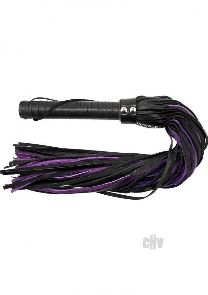Rouge Long Leather Flogger Blk/Prp