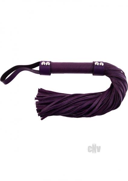 Rouge Short Leather Flogger Purple