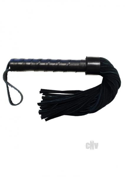 Rouge Leather Handle Short Suede Flogger Black