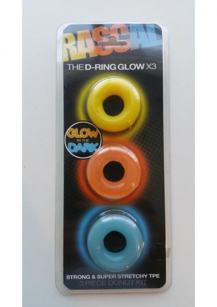 Rascal Toys The D Ring Glow X3 3 Piece Donut Kit