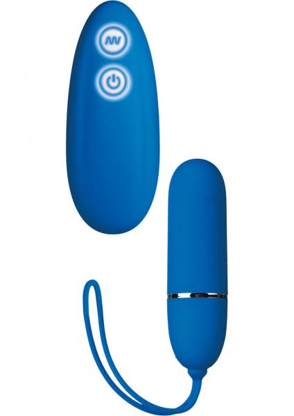 Posh 7 Function Lovers Remote Bullet Vibrator Blue