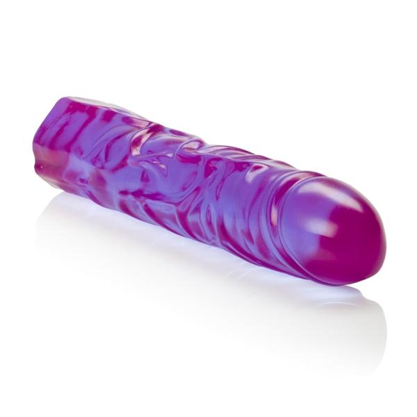 Reflective Gel Veined Chubby 8.5 Inch Purple Dildo