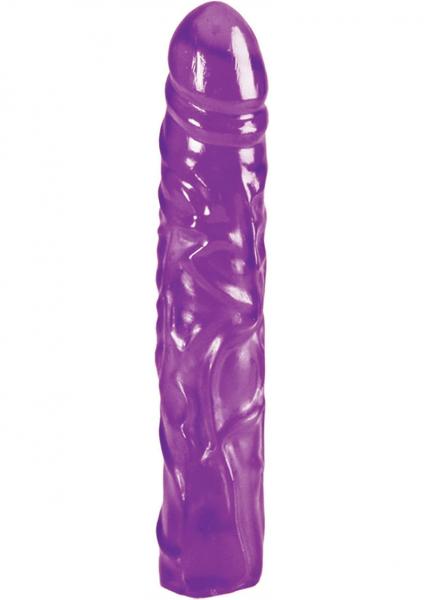 Reflective Gel Veined Chubby 8.5 Inch Purple Dildo