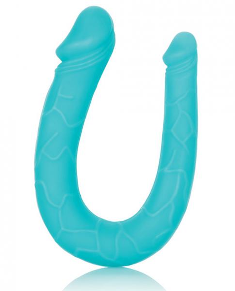 Silicone Double Dong Ac/Dc Dong Teal Blue