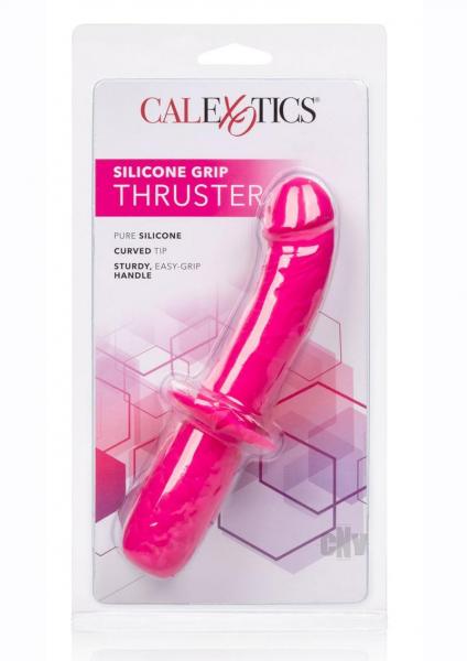 Silicone Grip Thruster Pink G Spot Dildo
