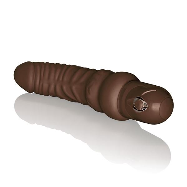 Waterproof Power Stud Curvy Brown Dildo