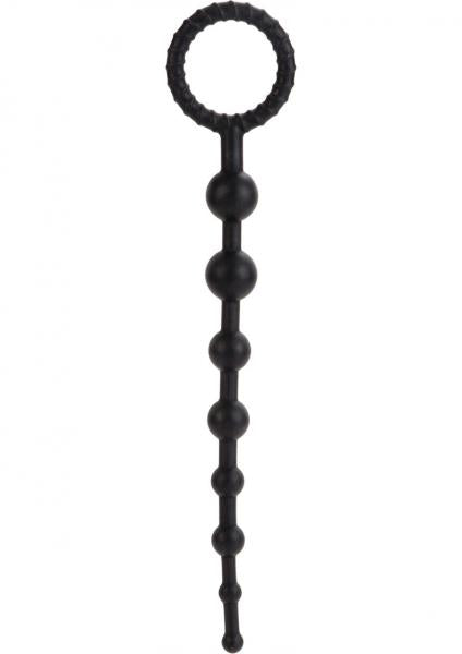 Booty Call X 10 Silicone Anal Beads Black 8 Inch