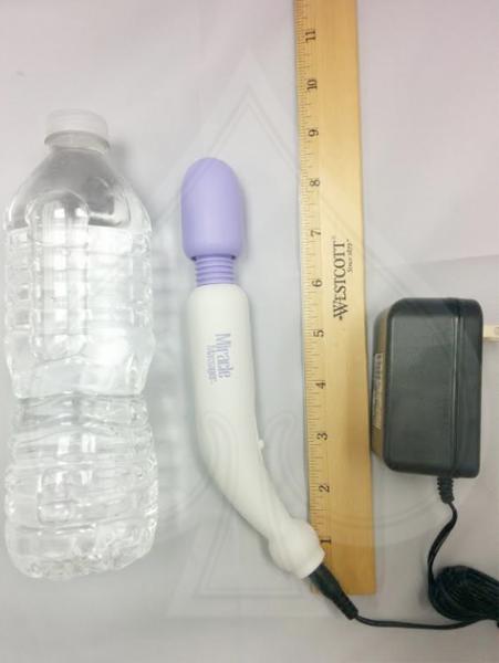 My Mini Miracle Massager Electric 2 Speed 120 Volt 8" White/Purple