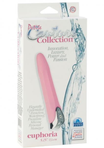 Petite Couture Collection Euphoria 5.25 Inch 7 Function Personal Massager Pink