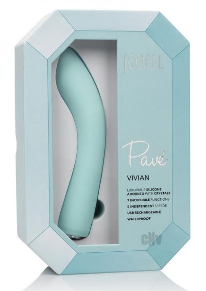 Pave Vivian Curved Green Vibrator