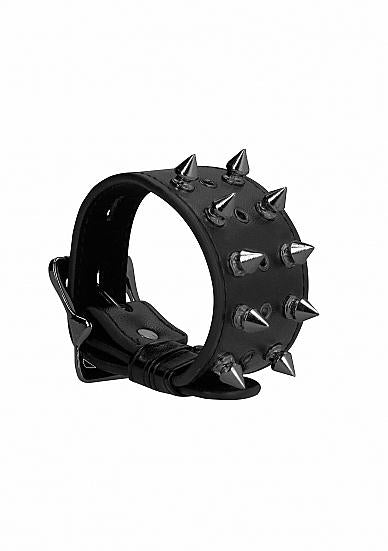 Ouch! Skulls & Bones Bracelet With Spikes Black