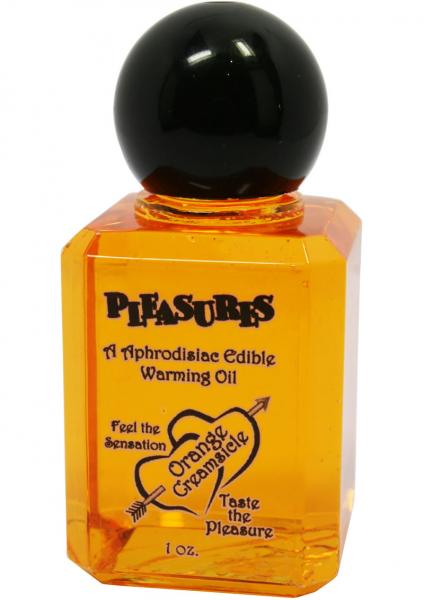 Pleasures Aphrodisiac Edible Warming Oil Orange Cream 1oz