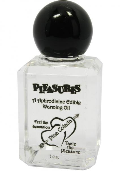 Pleasures Aphrodisiac Edible Warming Oil Pina Colada 1oz