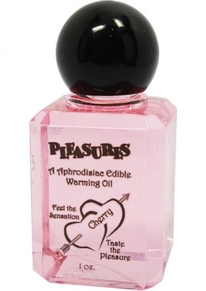 Pleasures Aphrodisiac Edible Warming Oil Cherry 1oz