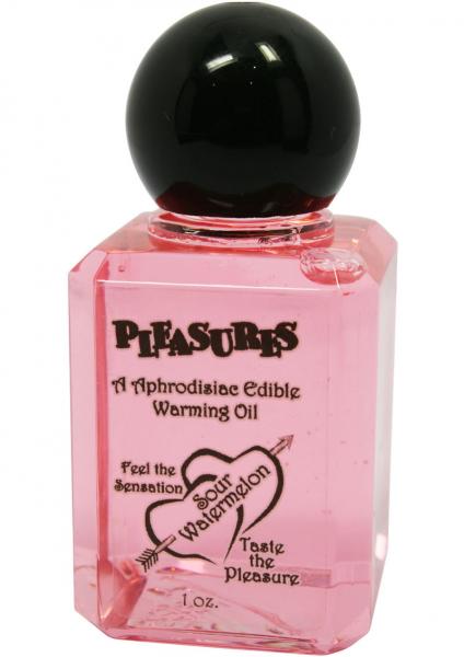 Pleasures Aphrodisiac Edible Warming Oil Sour Watermelon 1oz