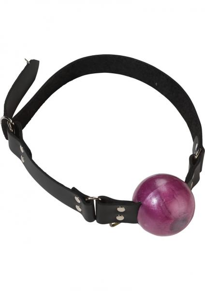 Large Ball Gag With D Ring 2 Inch Purple