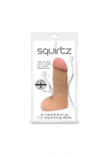 Squirtz Cyberskin 7.5 Inches Squirting Dildo Beige