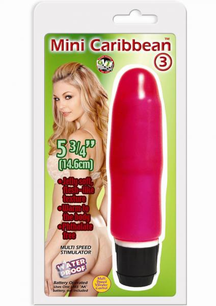 Mini Caribbean Vibrator Number 3 Waterproof Pink