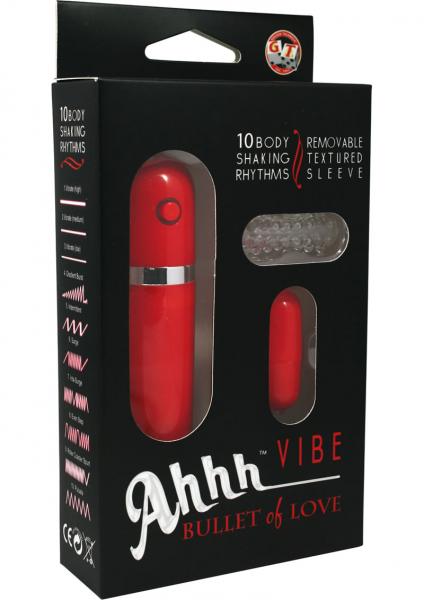 Ahhh 10 Function Bullet Vibe Red