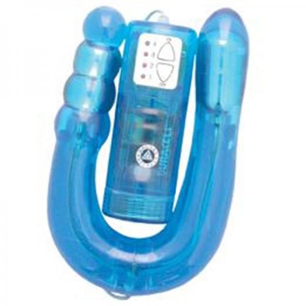 U Send Me Front And Back Blue Vibrator
