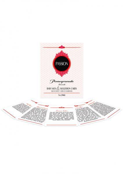 Passion Pomegranate Scented Bath Salts With Suggestion Cards