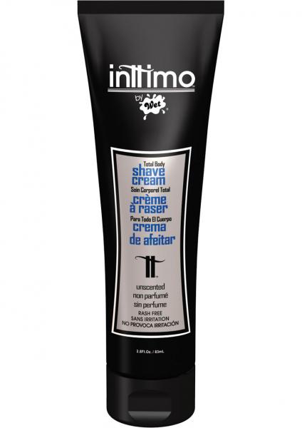 Wet Inttimo Rash Free Total Body Shave Cream For Men Unscented 2.8 Ounce